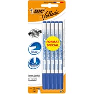 BIC Lot de 5 feutres pour tableau blanc effaçables à sec pointe fine VELLEDA bleu